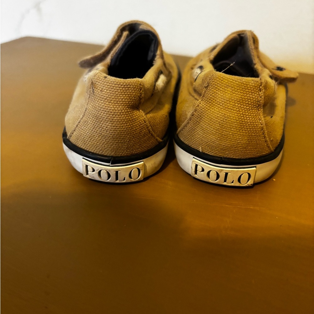 Ralph Lauren Kids Tan and Navy Shoes 7 1/2 - Picture 2 of 7